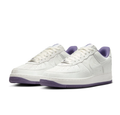 Nike White Low-Top Sneakers with Purple Soles & Kobe Heel Emblem
