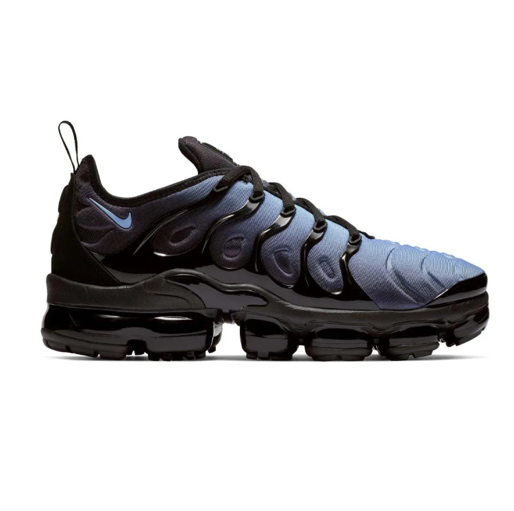 Nike Black & Slate Blue Low-Top Sneakers with Sculpted Overlays