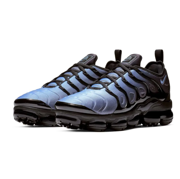 Nike Black & Slate Blue Low-Top Sneakers with Sculpted Overlays
