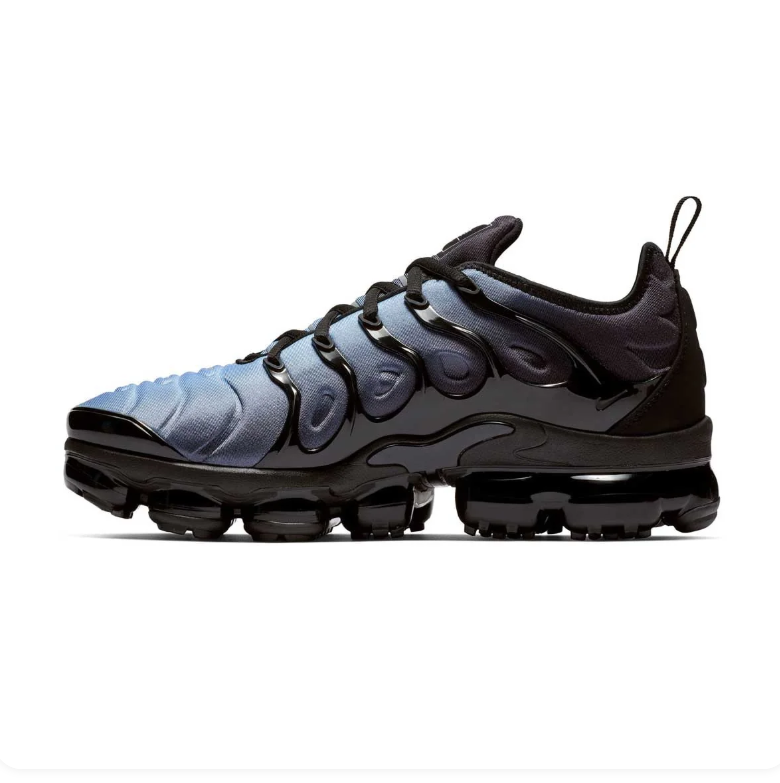 Nike Black & Slate Blue Low-Top Sneakers with Sculpted Overlays