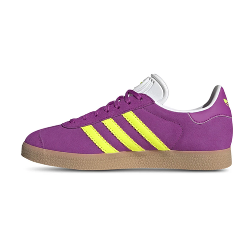 adidas Gazelle Purple & Yellow Low-Top Sneakers with Gum Soles