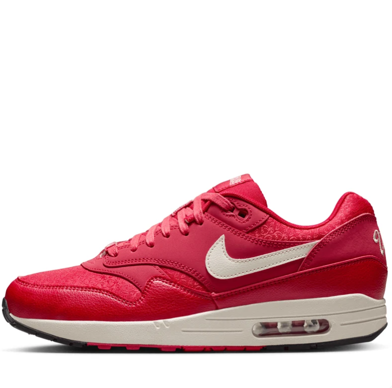 Nike Air Max Red Low-Top Sneakers with Cream Swoosh & Viva Tejas Details