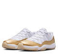 Air Jordan White & Metallic Gold Low-Top Sneakers