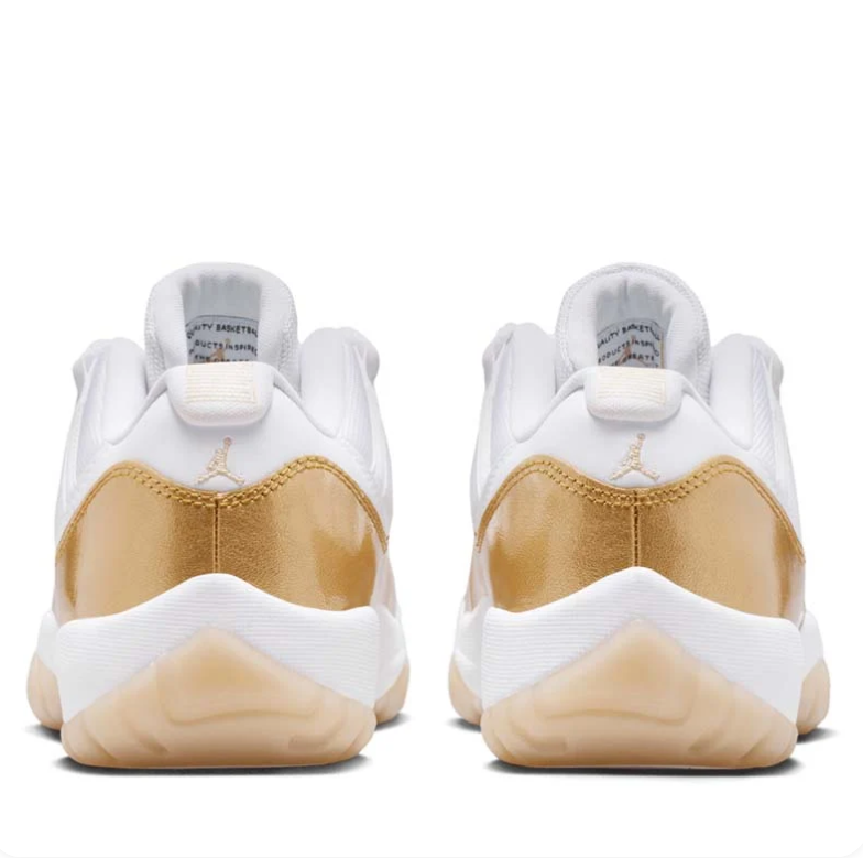 Air Jordan White & Metallic Gold Low-Top Sneakers