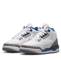 Air Jordan White & Blue Sneakers with Elephant-Print Details