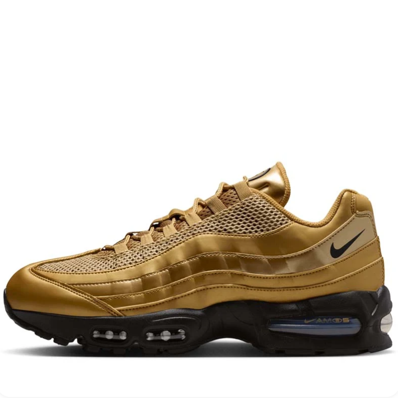 Nike Air Max 95 Metallic Gold & Black Low-Top Sneakers