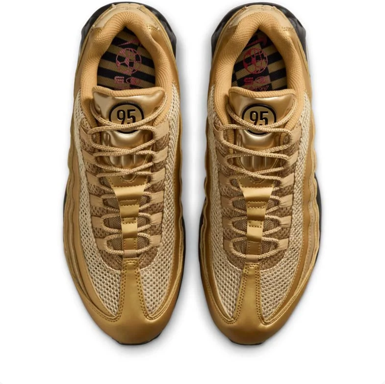Nike Air Max 95 Metallic Gold & Black Low-Top Sneakers