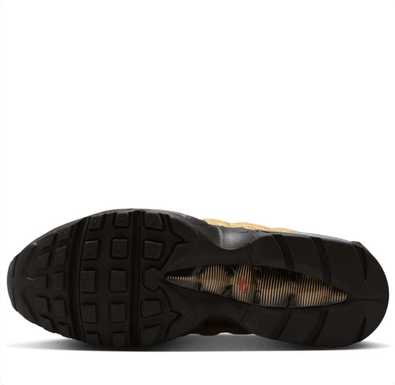Nike Air Max 95 Metallic Gold & Black Low-Top Sneakers