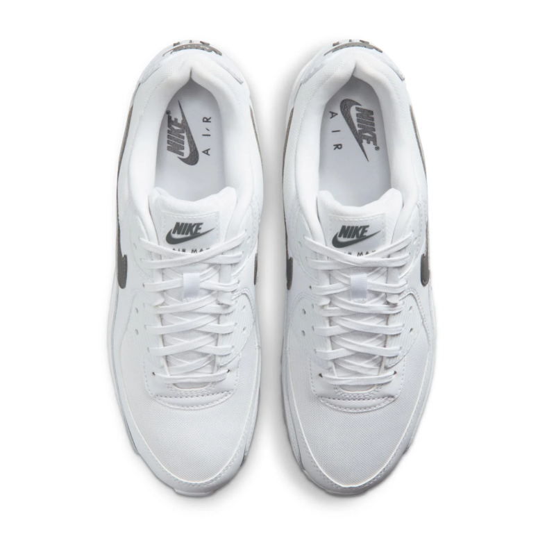 Nike Air Max White Low-Top Sneakers with Dark Gray Swoosh