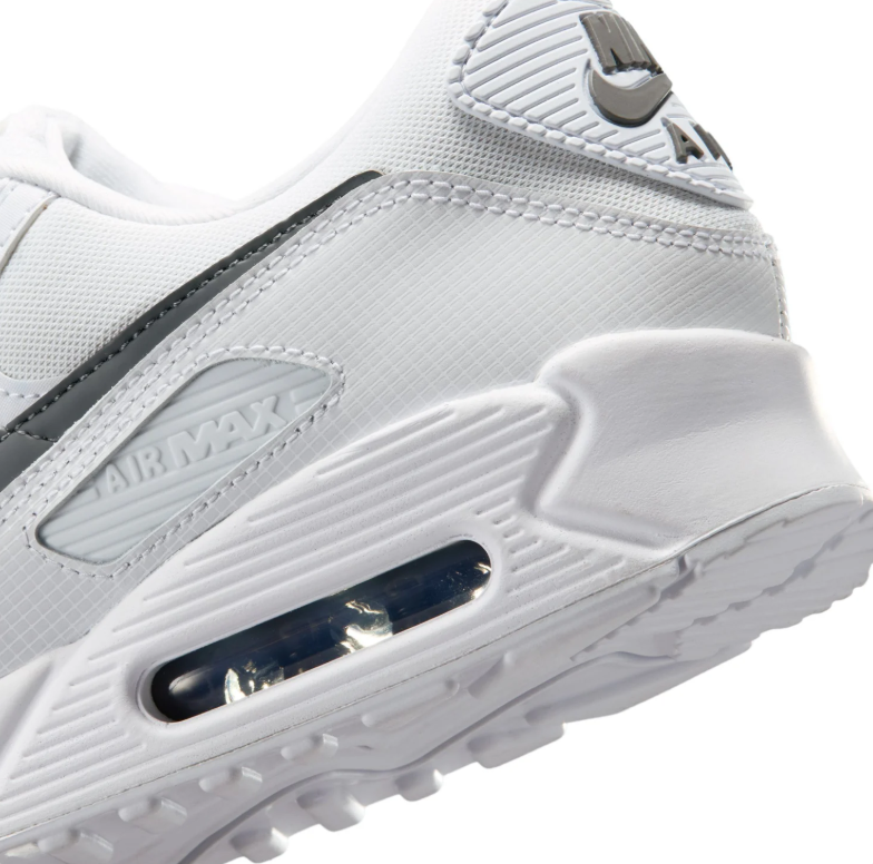 Nike Air Max White Low-Top Sneakers with Dark Gray Swoosh