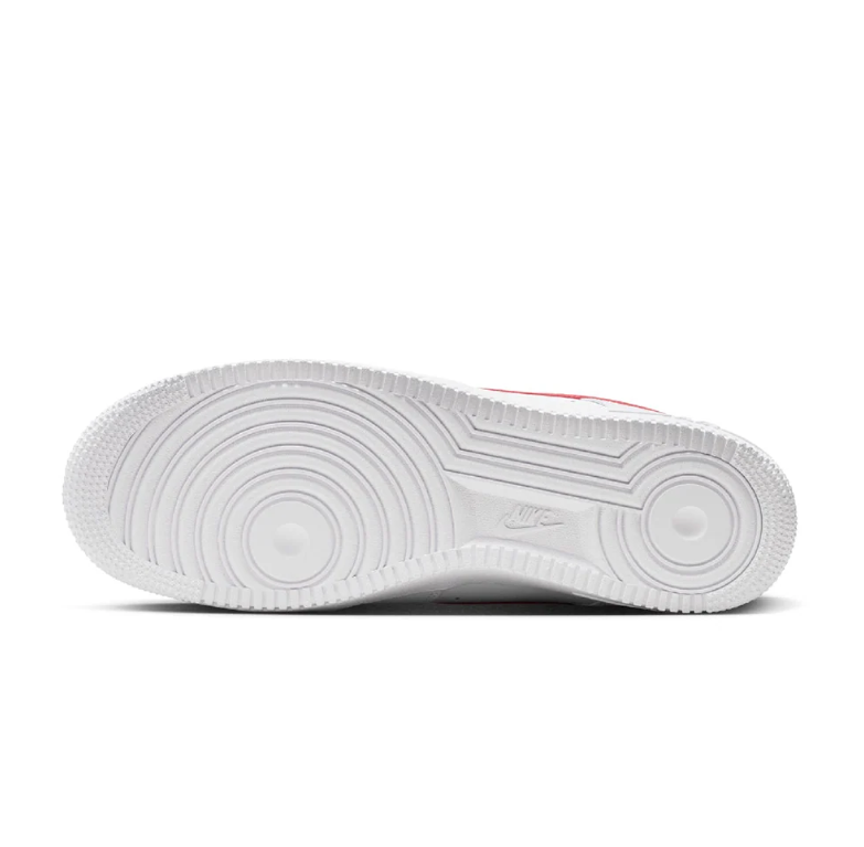 Nike White Low-Top Sneakers with Red Swoosh