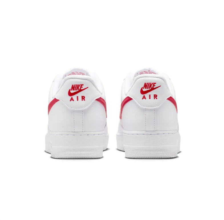 Nike White Low-Top Sneakers with Red Swoosh