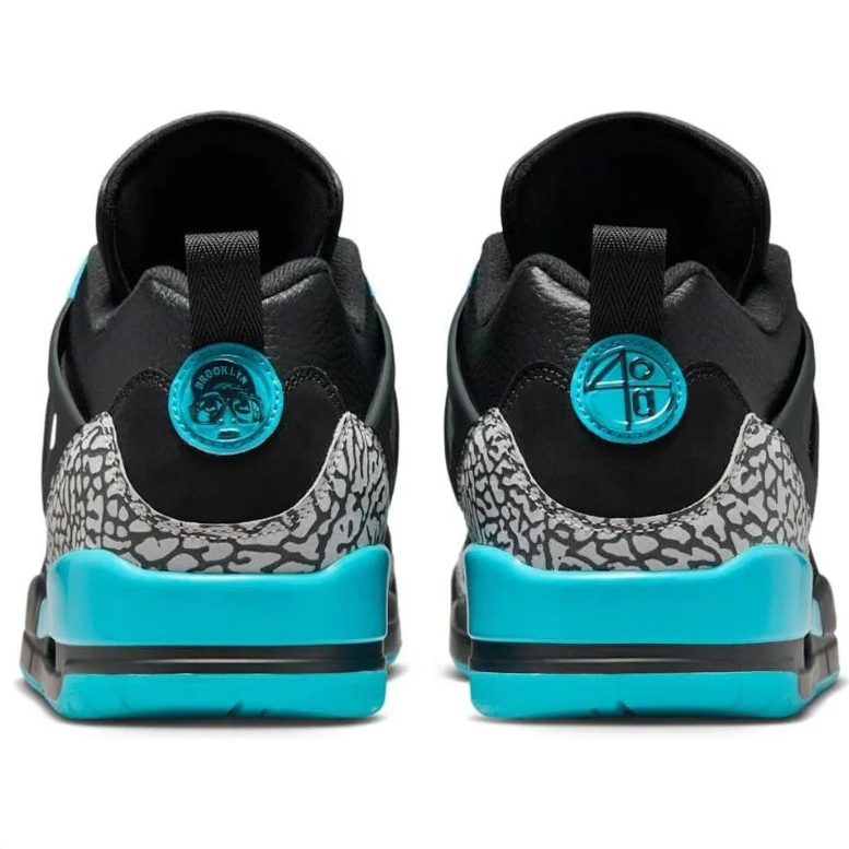 Air Jordan Black & Turquoise Sneakers with Elephant-Print Details
