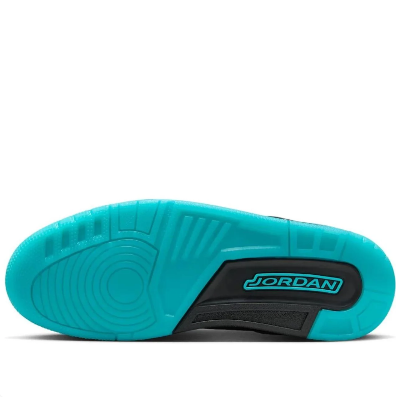 Air Jordan Black & Turquoise Sneakers with Elephant-Print Details