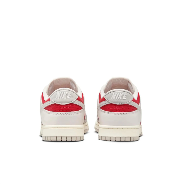 Nike White & Light Gray Low-Top Sneakers with Red Panels