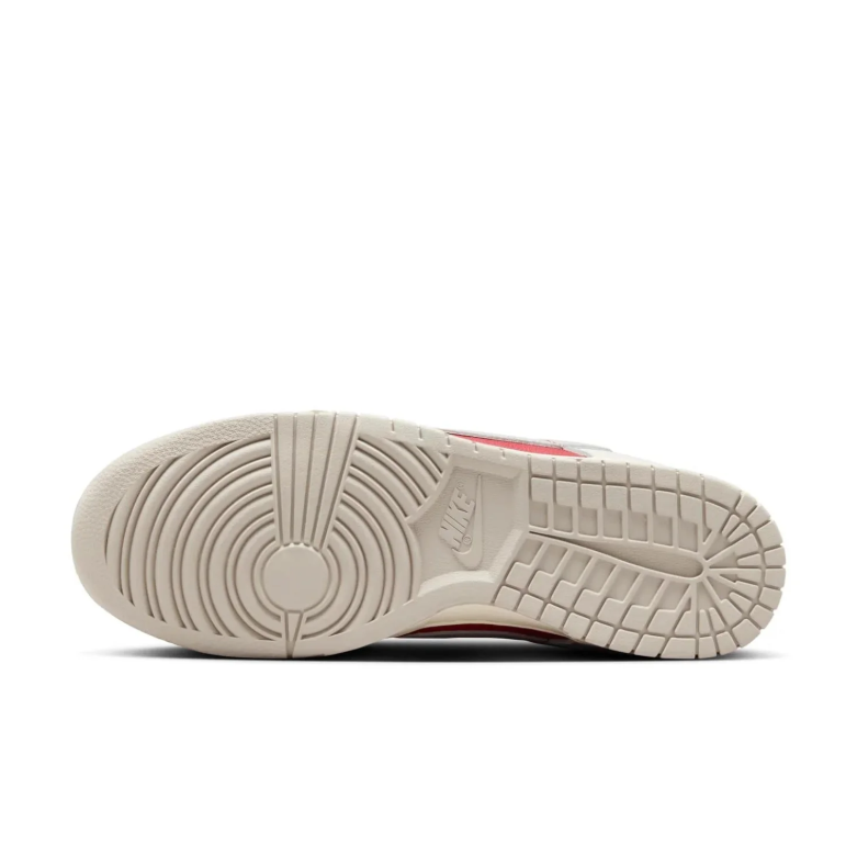 Nike White & Light Gray Low-Top Sneakers with Red Panels