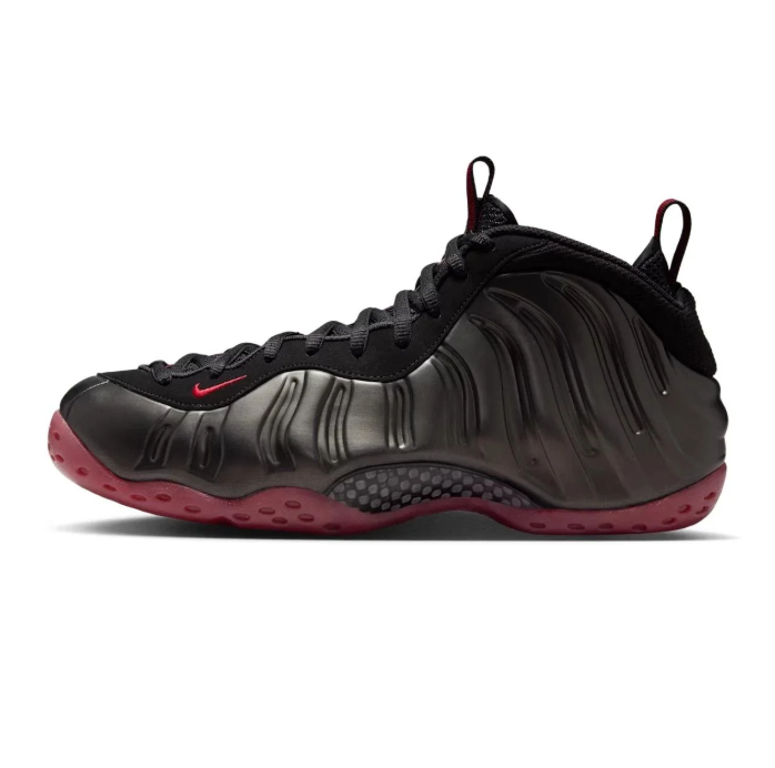 Nike Black Sculpted High-Top Sneakers with Burgundy Accents