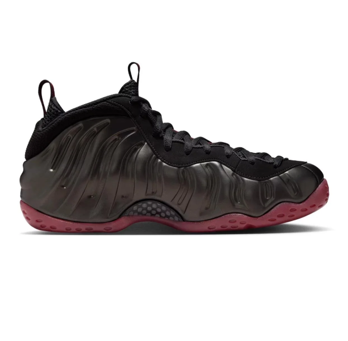 Nike Black Sculpted High-Top Sneakers with Burgundy Accents