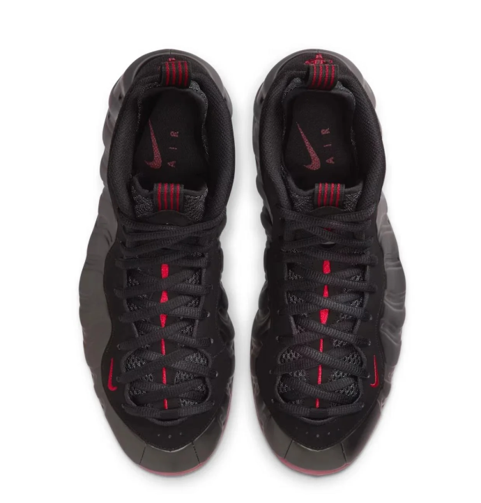 Nike Black Sculpted High-Top Sneakers with Burgundy Accents