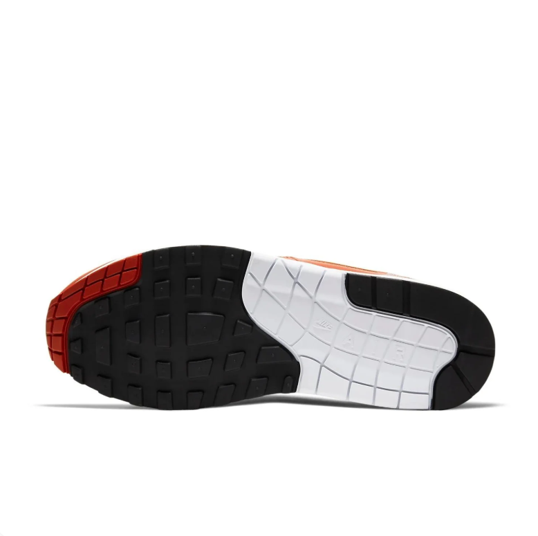 Nike Air Max White & Gray Low-Top Sneakers with Rust Red Accents