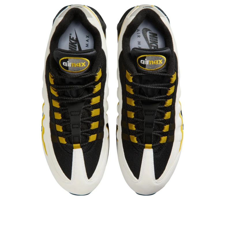 Nike Air Max White, Black & Yellow Low-Top Sneakers
