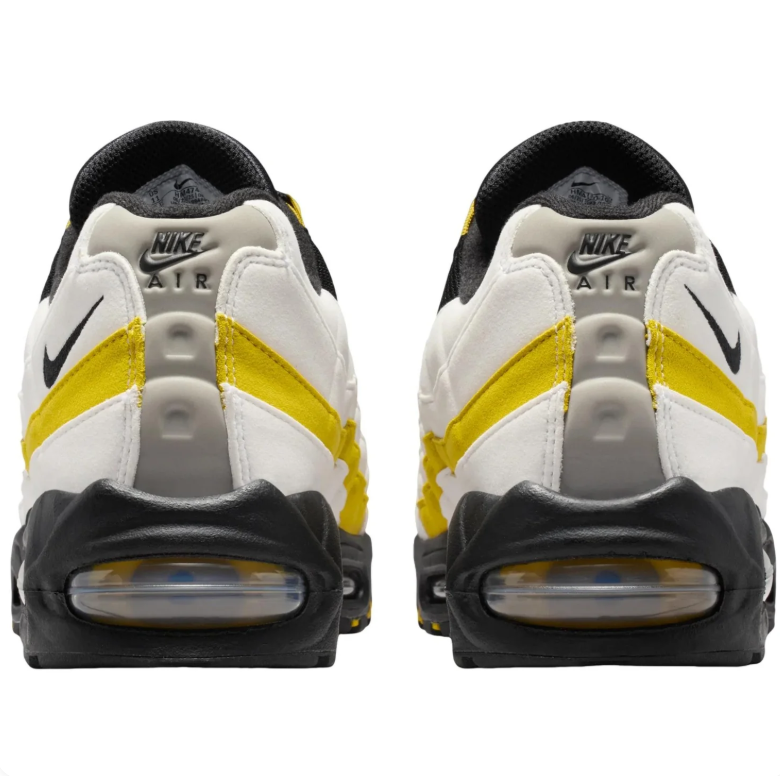 Nike Air Max White, Black & Yellow Low-Top Sneakers