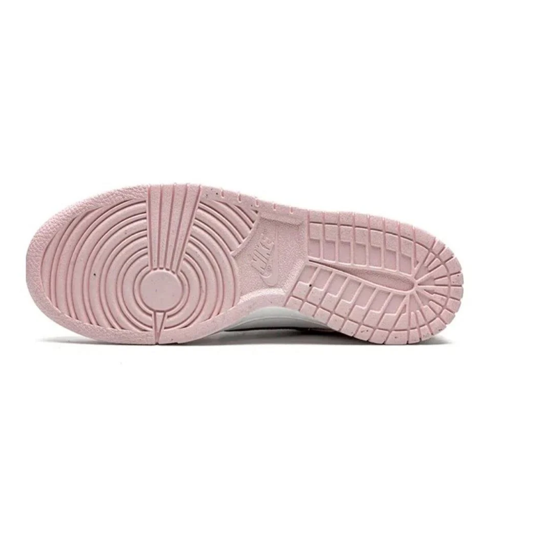 Nike Pink & White Low-Top Sneakers with Burgundy Swoosh
