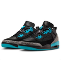 Air Jordan Black & Turquoise Sneakers with Elephant-Print Details