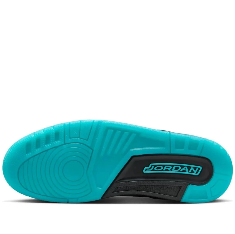 Air Jordan Black & Turquoise Sneakers with Elephant-Print Details