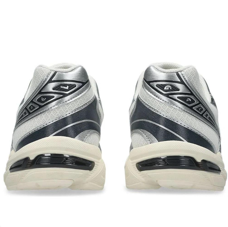 ASICS Silver & White Low-Top Sneakers with Black Accents