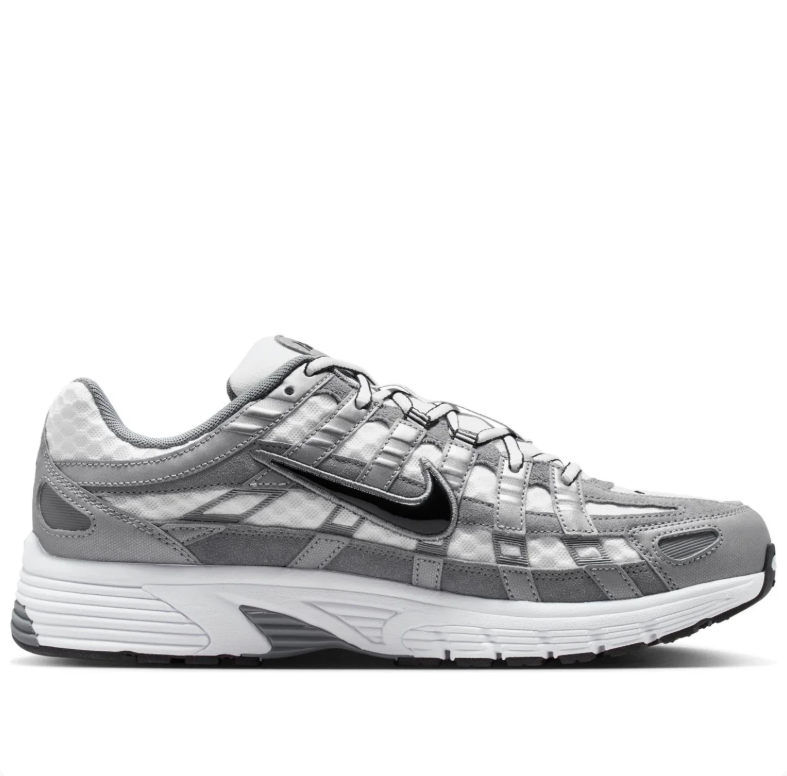 Nike P-6000 Silver, White & Black Low-Top Sneakers