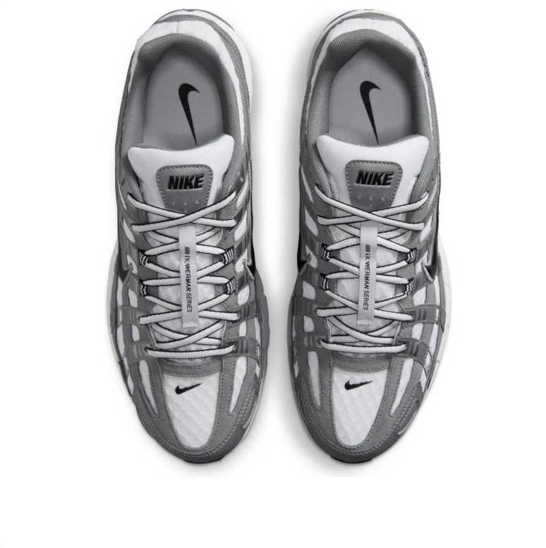 Nike P-6000 Silver, White & Black Low-Top Sneakers