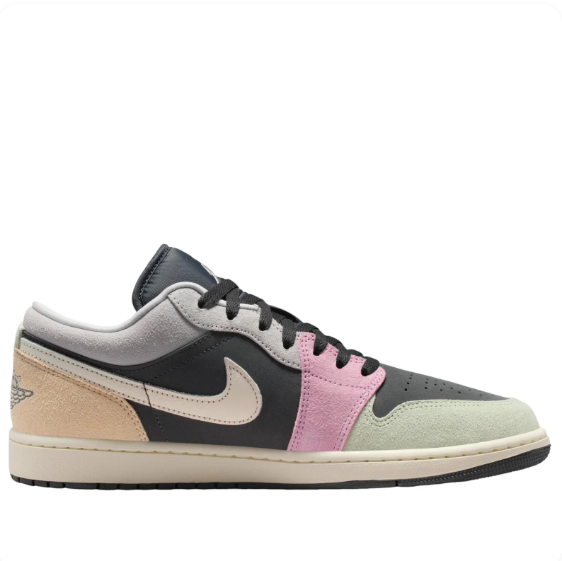 Air Jordan Black & Pastel Color-Block Low-Top Sneakers