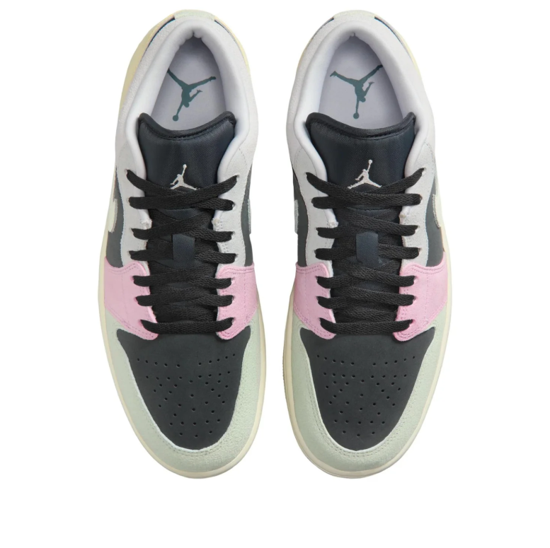 Air Jordan Black & Pastel Color-Block Low-Top Sneakers