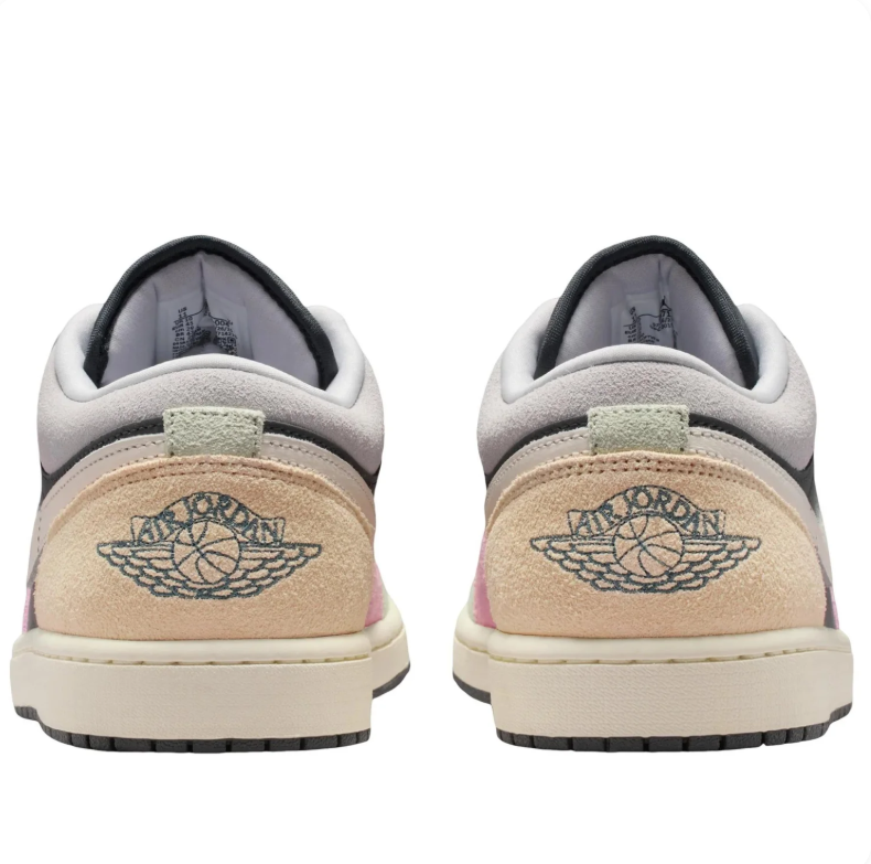 Air Jordan Black & Pastel Color-Block Low-Top Sneakers