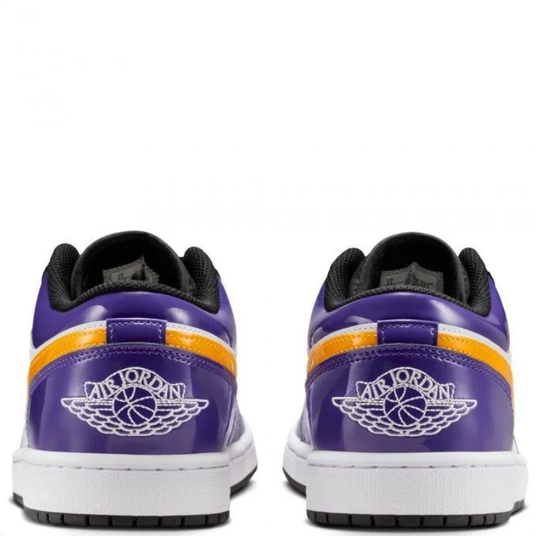 Air Jordan Purple, Gold & White Low-Top Sneakers