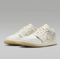 Air Jordan White & Cream Low-Top Sneakers with Gum Outsole