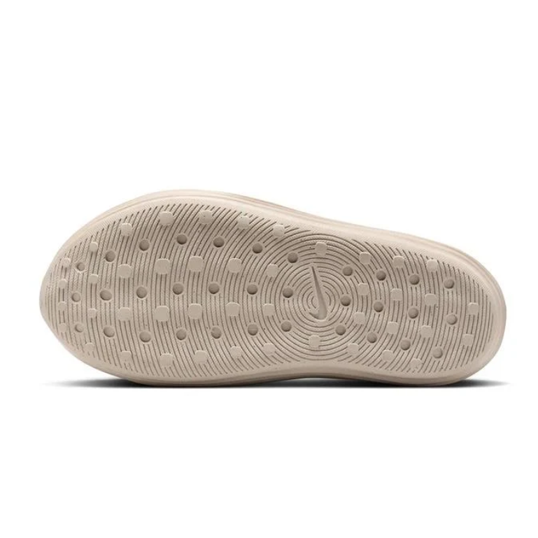 Nike Beige Slip-On Clogs with Sculpted Wave Detailing