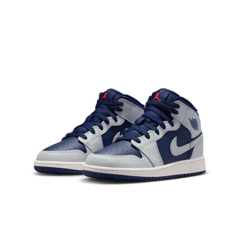 Air Jordan Navy & Light Grey Mid-Top Sneakers