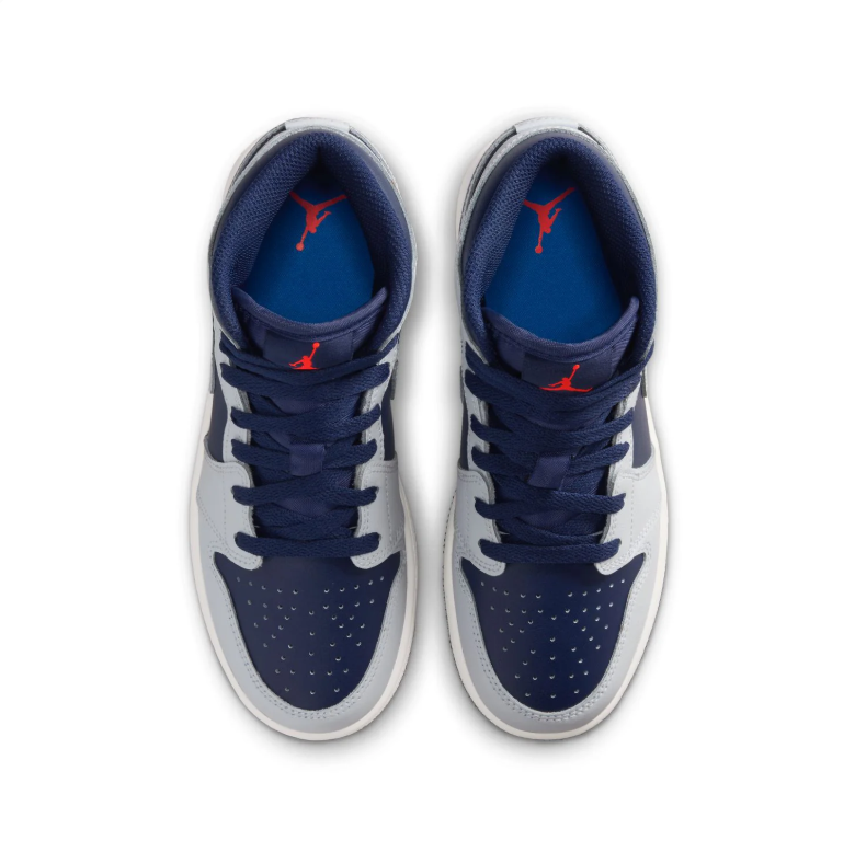 Air Jordan Navy & Light Grey Mid-Top Sneakers
