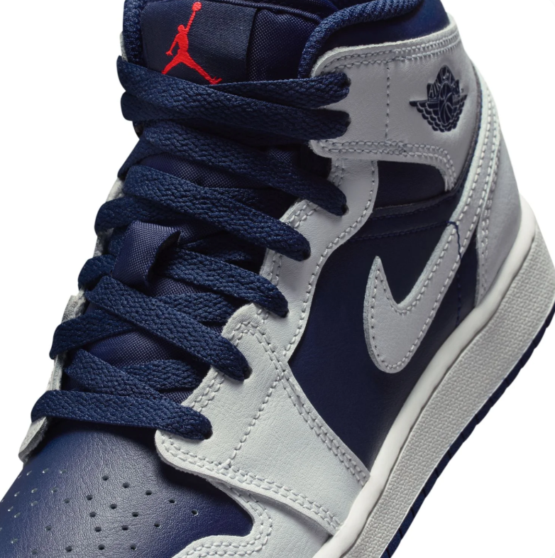 Air Jordan Navy & Light Grey Mid-Top Sneakers