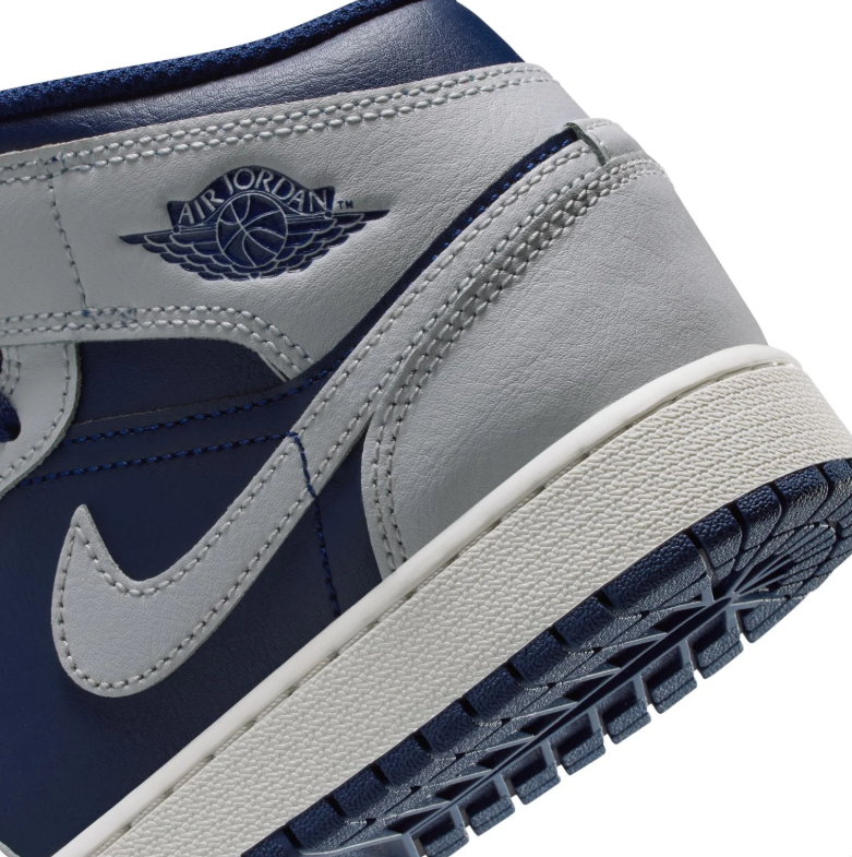 Air Jordan Navy & Light Grey Mid-Top Sneakers