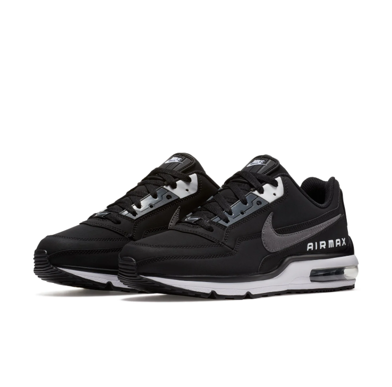 Nike Air Max Black & Grey Low-Top Sneakers with White Midsole